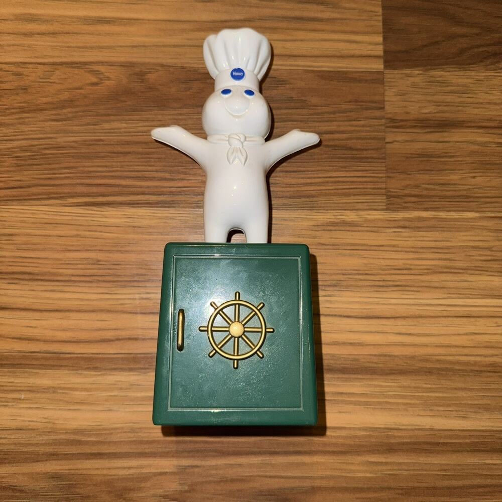 1999 Die-cast 8.5" Tall Metal Pillsbury Doughboy Giggling Bank